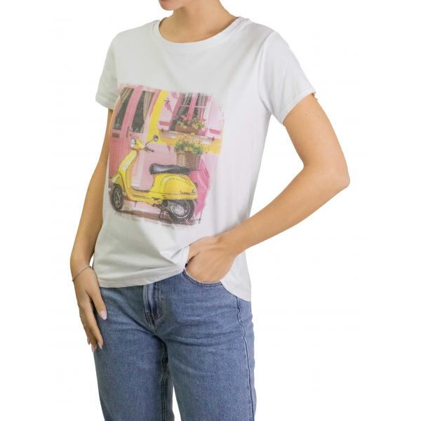 t shirt con stampa vespa